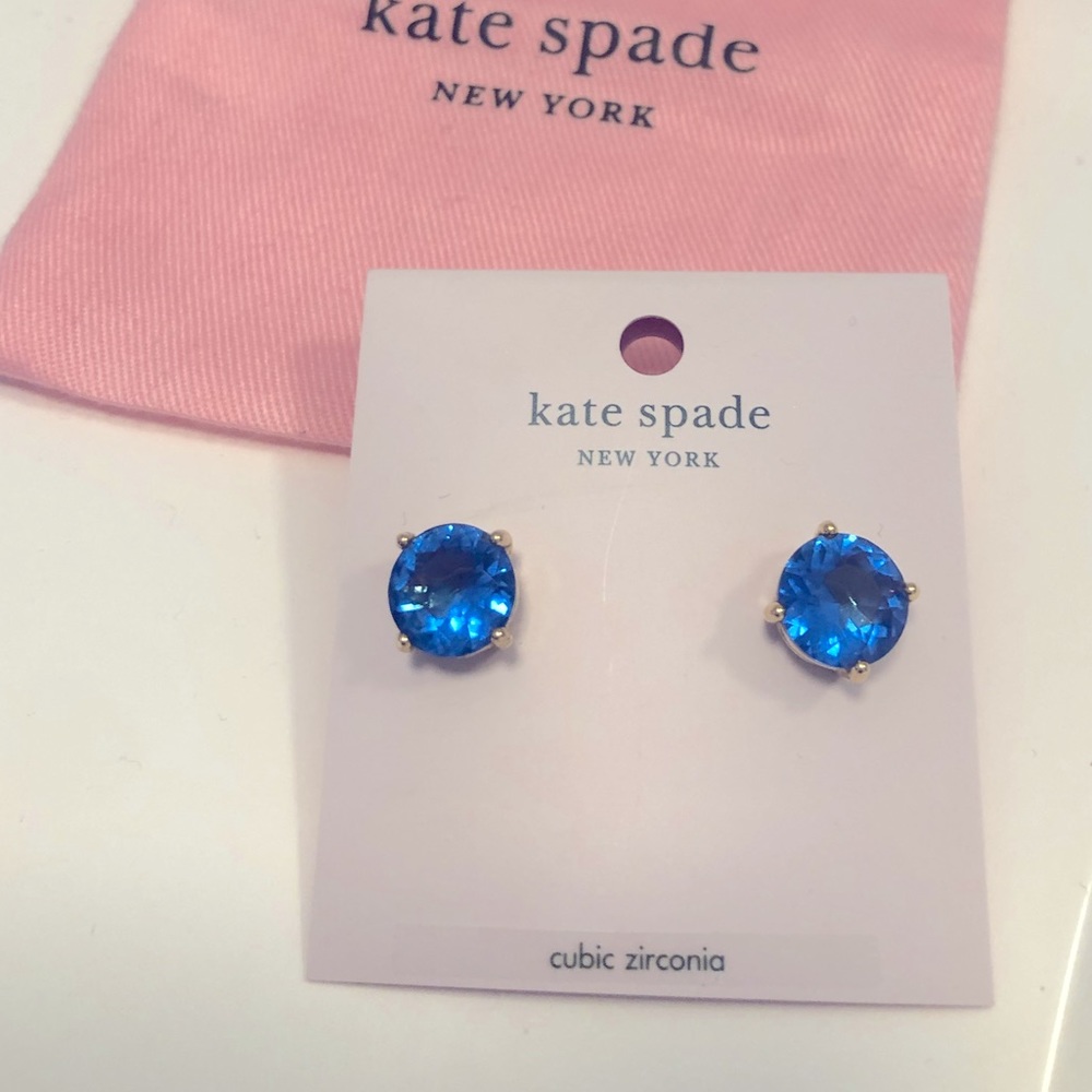 Brand new KATE SPADE crystal blue stud earrings